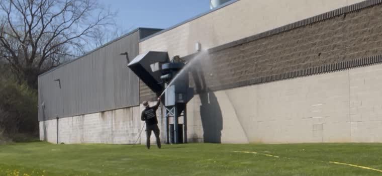Commercial cleaning results by Rubber City Power Wash